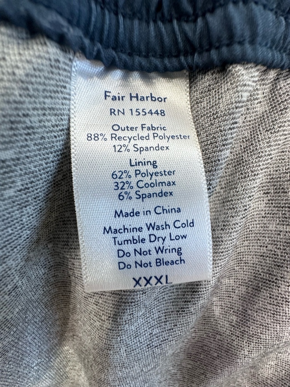Fair Harbor Men's XXXL “The Anchor” Swim Trunks - Breezeblock liner EUC - Picture 6 of 12